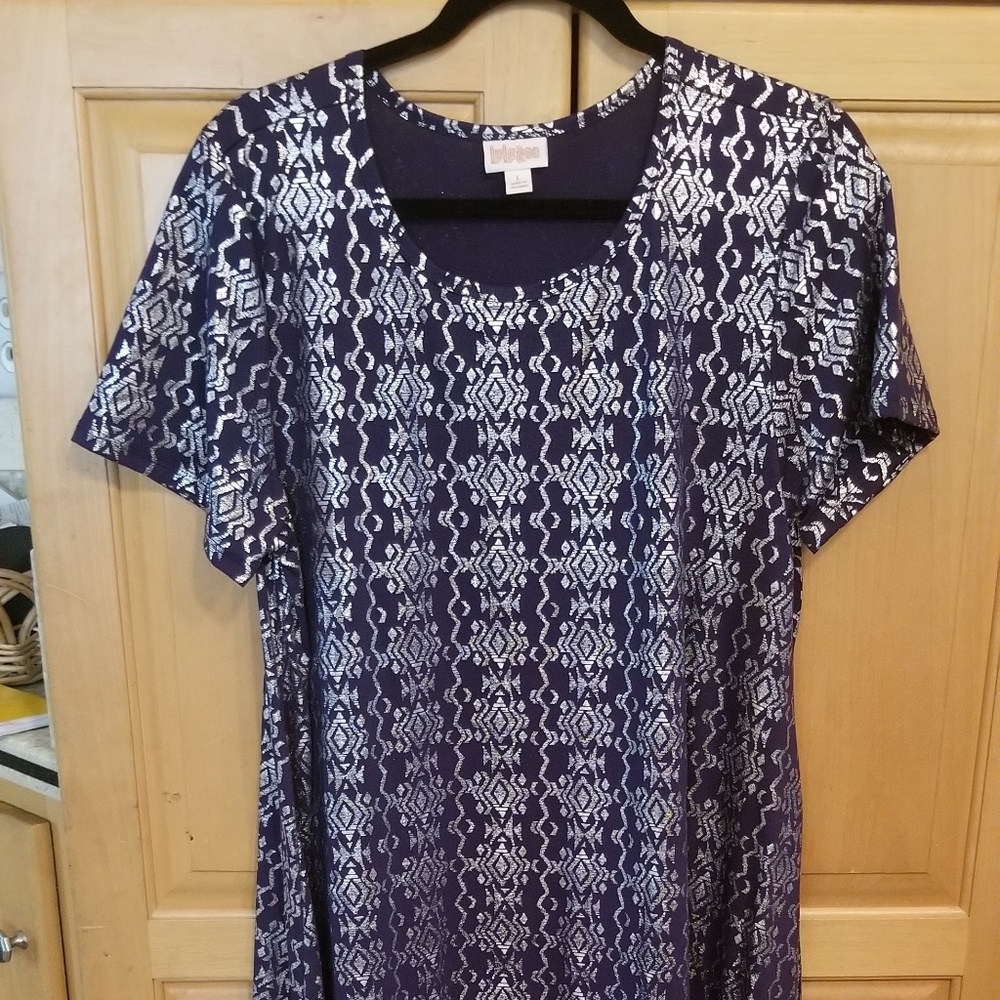 Navy and Silver Dress